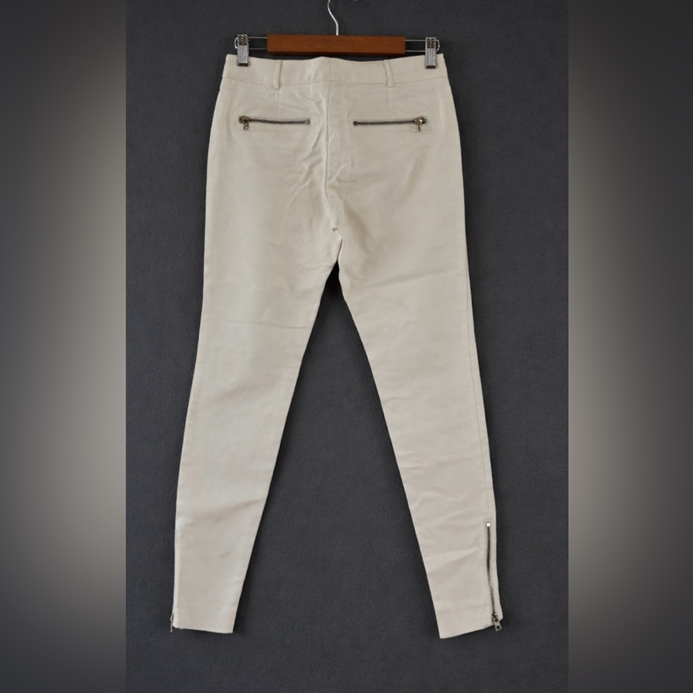 Veronica Beard Tailored White Ankle Zip Skinny Pants Size 2 - Picture 7 of 10